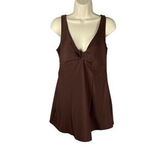 Spiegal Swimwear Womens 14 Brown Slimming Swim‎ Dress Vintage